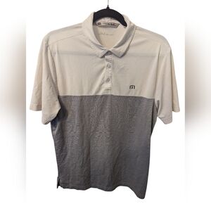 Travis Mathew White & grey Short-sleeve polo Medium